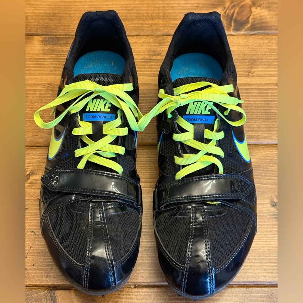 Nike Mens Zoom Rival MD 8 Multi-Use Track Sprint Shoes Spikes Black Blue Green